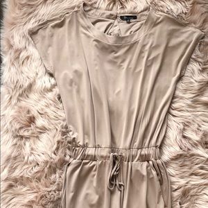 Beige jogger jumpsuit